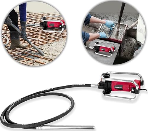 Betonrüttler Flaschenrüttler 2300 W | Innenrüttler | Rüttelflasche | Rüttelkopf 4 m Kabel Betonverdichter | Elektrisch | flexible Welle | Dauerbetrieb