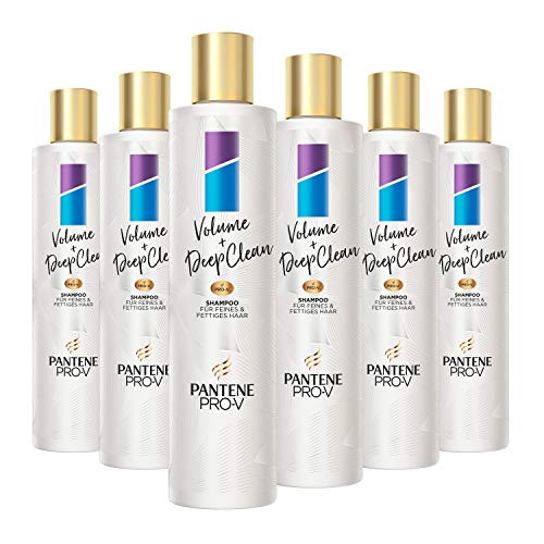 Pantene Pro-V Volume + Deep Clean Shampoo, 250ml (6 x 250 ml)