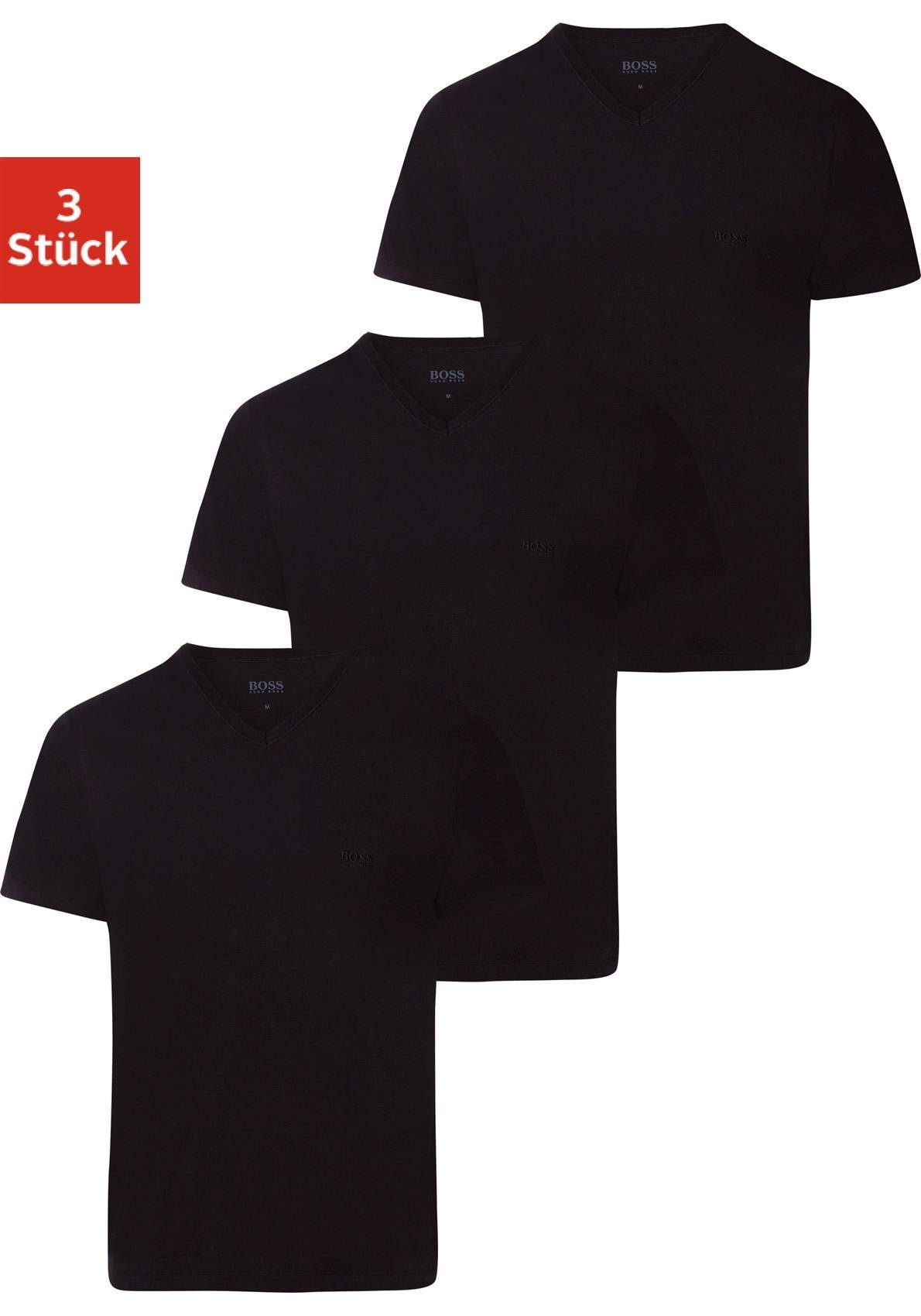 BOSS V-Shirt "T-Shirt VN 3P CO", (Packung)