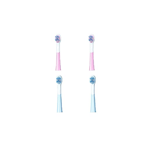 Shenghao Yige Store CHildren Zahnbürstenkopf, passend für S300 Ultraschall-elektrische Zahnbürste, passend für elektrische Zahnbürstenköpfe (Farbe: 2 rosa und 2 blau)