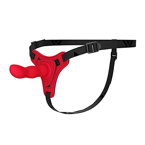 Wasserfester, flexibler Riemen am Entspannungsstab für ihn, zur Verwendung an ihren verstellbaren Riemen, Gürtelschlaufe auf Silikonspielzeug, Modell FR78G (rot)