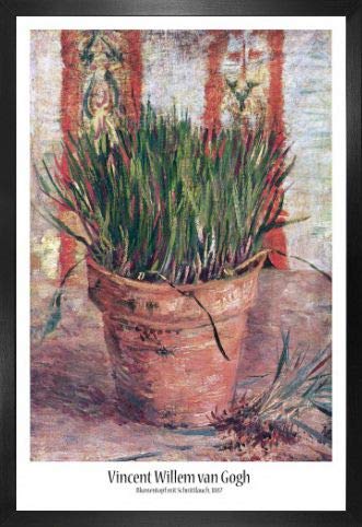 1art1 Vincent Van Gogh Poster und MDF-Rahmen - Blumentopf Mit Schnittlauch, 1887 (91 x 61cm)