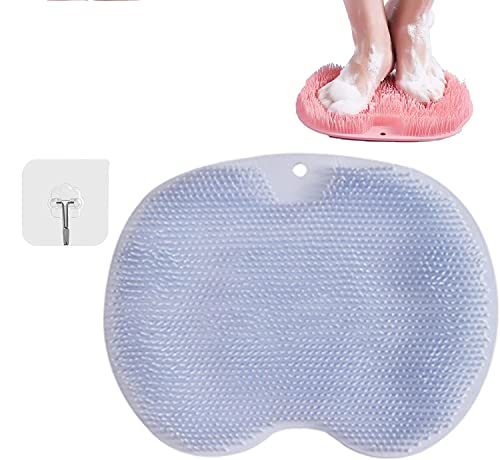 Shower Foot & Back Scrubber, Cleaner Massager Mat, Massage Pad, Foot Scrubber, Shower Cleaner Exfoliation, Acupressure Cleaner Foot Massager (C)