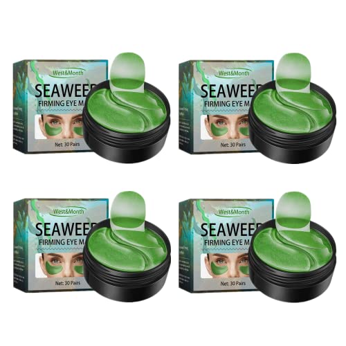 240pcs Seaweed Tightening Eye Mask,Eye Patches for Puffy Eyes,Anti-Wrinkle Hydrating Eye Patches,Green Seaweed Crystal gel eye mask,Reduce Wrinkles Under Eye Bags,Vegan-friendly (240 pcs)