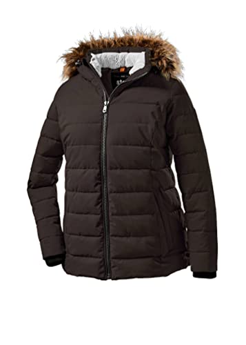 STOY Damen Jacke in Daunenoptik/ Steppjacke mit abzippbarer Kapuze WMN Quilted JCKT E, schwarz, 46, 36404-000
