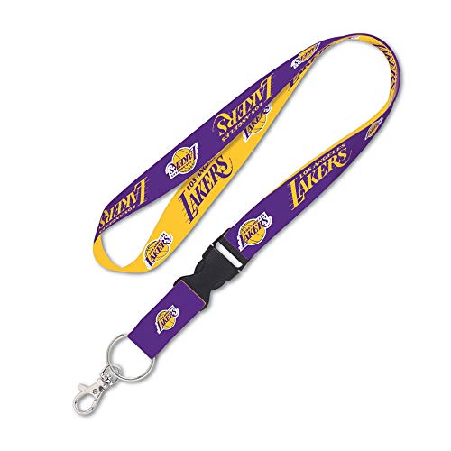 Los Angeles Lakers NBA Schlüsselband, 2,5 cm breit, abnehmbares Schlüsselband