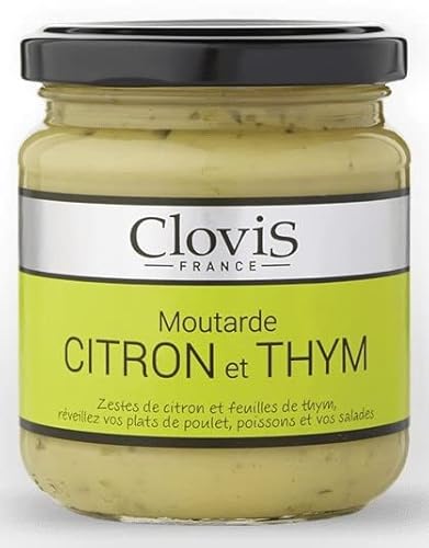 CLOVIS FRANCE - Gourmet Zitronen-Thymian-Senf - 2 x 200gr Einmachglas