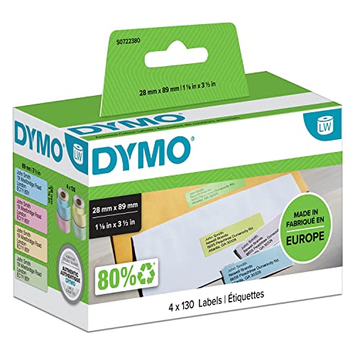 DYMO LabelWriter-Adress-Etiketten, 89 x 28 mm, farbig