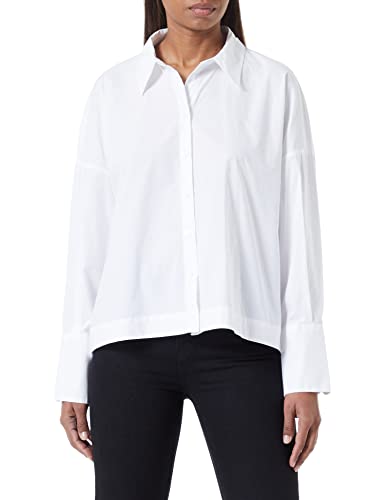 Sisley Damen 5WMELQ036 Shirt, White 101, XS