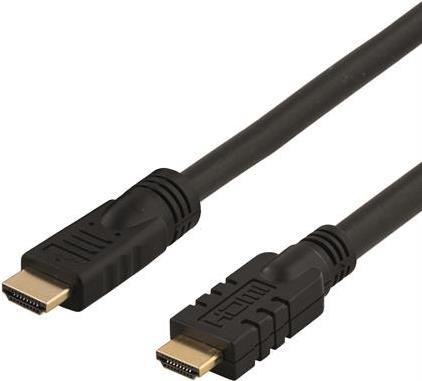 DELTACO HDMI-1100 Aktives HDMI-Kabel, HDMI High Speed ​​mit Ethernet, 10m schwarz