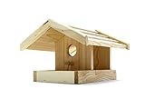 Traditionelle Vogelfutterstation aus Holz zum Aufhängen