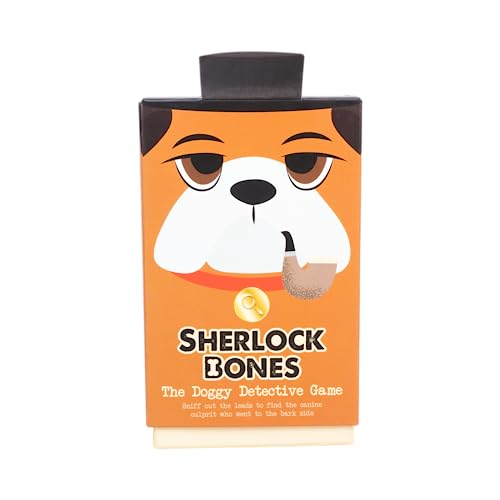 Sherlock Bones Das ultimative Whodunit Cluedo-Stil Spiel für Hundeliebhaber. Schnüffeln Sie die Hinweise, um den Schuldigen des Hundes in diesem spannenden Spiel der Doggy Detective Arbeit zu finden!