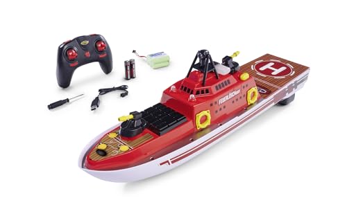 Carson 500108051 RC- Feuerlöschboot 2.4G 100% RTR - Ferngesteuertes Boot, RC Boot, Ferngesteuertes Boot für Kinder und Erwachsene, inklusive Fernsteuerung
