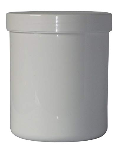 10 Salbendose Kunststoffdosen 500 g 625 ml Deckel weiß Salbendöschen