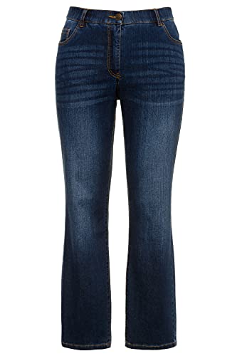 Ulla Popken Damen Mandy, 5-Pocket, Komfortbund, gerades Bein Jeans, Blau (Bleached 92), (Herstellergröße:50)
