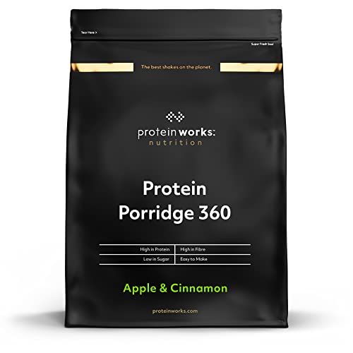 Protein Works - Protein Porridge 360 | Mit zusätzlichen Vitaminen & Mineralien | Proteinreiches Frühstück | Kalorienarme Haferflocken | 26 Servings | Apfel & Zimt | 2kg