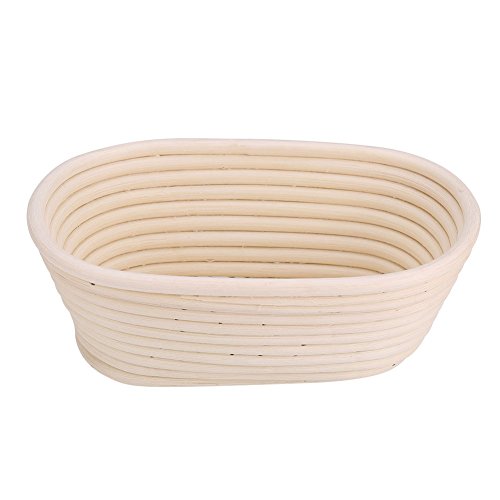 Samfox Bread Baking Basket- Proofing Basket, Brot Banneton Proofing Basket Handgemachtes Cane Bread Baking Kit mit Tucheinlage(M)