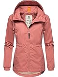 Ragwear Damen Übergangsjacke leichte Jacke kurz wasserdicht (Wassersäule: 4.000 mm) mit Kapuze Danka Old Pink24 Gr. L