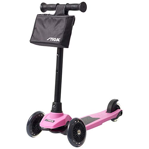 STIGA Mini Kick Supreme+ Premium Kickscooter für Kinder ab 3 Jahre, mit 3 Rädern und Verstellbare Lenkerhöhe – Rosa