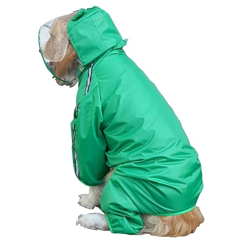 Niedlicher Hunde-Regenmantel, geeignet für große, mittelgroße und kleine Hundekleidung, winddicht und regendicht, Welpen-Kapuzenjacke, Hunde-Regenjacke für große Hunde