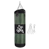 Dilwe Punch Sandsack, Strapazierfähiger Boxsack aus Schwerer Canvas Tasche für Trainingsübungen Fitness und Sport(1m-Grün)