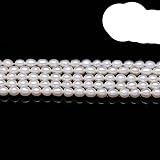 Natürliche Süßwasserperlen, Reisform, lose Perlen für die DIY-Elegante Halskette, Armband, Schmuckherstellung-AAA,6-7mm