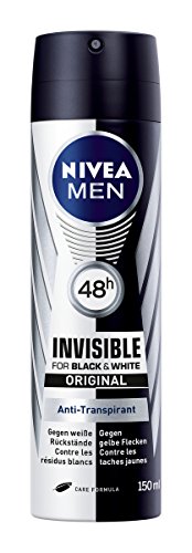 Nivea Men Deo Invisible For Black und White Power Spray, Antitranspirant, 6er Pack (6 x 150 ml)