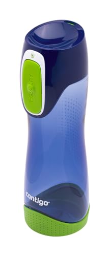 Contigo Trinkflasche Swish Autoseal, große BPA-freie Kunststoff Wasserflasche, auslaufsicher, für Sport, Fahrrad, Joggen, Wandern, 500 ml, Cobalt