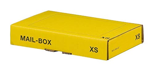 Ropipack Mailbox Versandkarton Versandbox wiederverschließbar 244 x 145 x 43 mm Gelb XS - 20 Stück