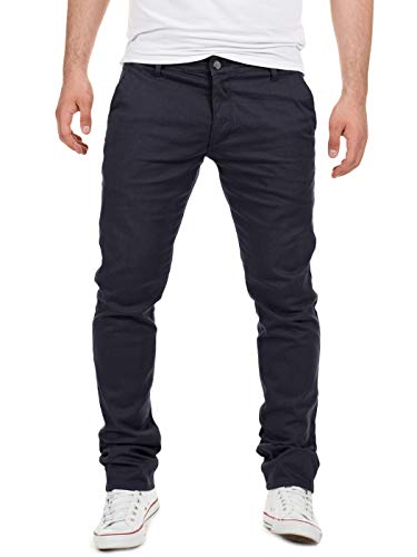 Yazubi Chino Herrenhosen Blau - Dustin by Yzb Jeans Blaue Hosen - Stoff-Hose Chinohose für Maenner mit Stretch, Blau (Night Sky 4R193924), W30/L32