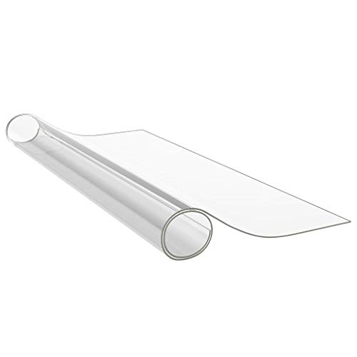 Bulufree 2 mm Starke PVC-Tischschutzrolle, Bodenmöbelschutzabdeckung wasserdicht, 70x70 cm, Transparent