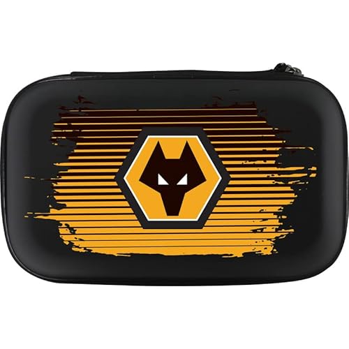 FOCO Offizielles Lizenzprodukt von Wolverhampton Wanderers Football Club Wolves FC, Darttasche, Aufbewahrungsbox, mehrere Designs, Schwarz , Stripe, Taschen-Organizer