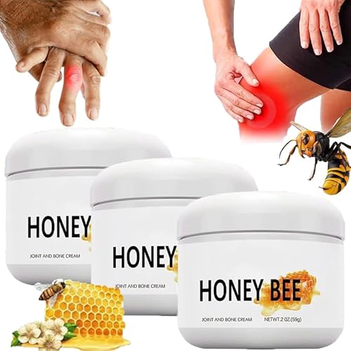 Honey Bee,Bienengift-Schmerz- und Knochenheilungscreme,Fivfivgo Bee Venom Pain Cream With Australian Honey Bee Venom,Bee Venom Pain And Bone Healing Cream (3 STÜCK)