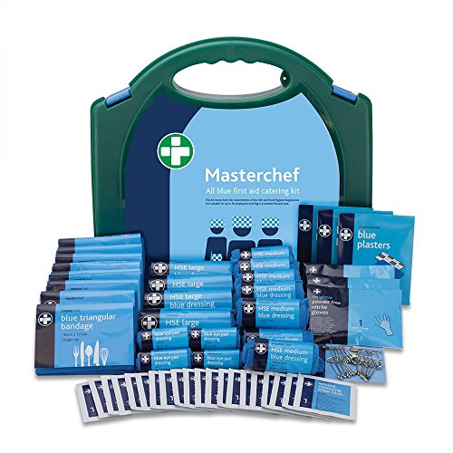 Reliance Medical 191 HSE 20 Person Meisterkoch Gastronomie Erste Hilfe Kit im Grün/Blau Integral Aura Box, 32cm x 35cm x 10cm