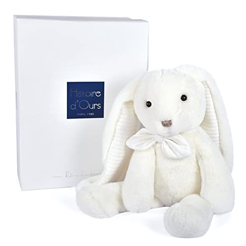 Histoire d'Ours - Plüsch-Hase – Weiß – 40 cm – Preppy Chic – HO3135