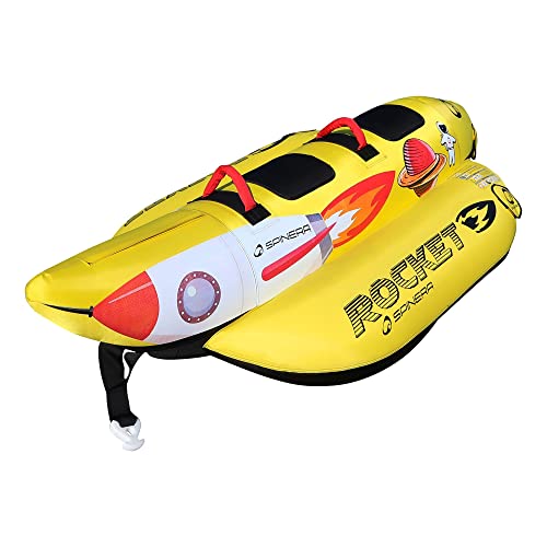 SPINERA Rocket 2 - aufblasbare Banane, Tube, Wasserring, Wasserreifen, Towable für 2 Personen