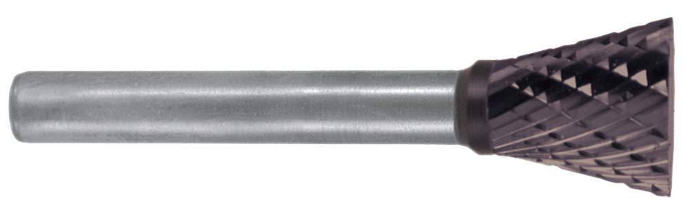 Exact Hartmetall Frässtifte, Ø 12mm, Form N Winkel (WKN), TiCN-Beschichtung, HM