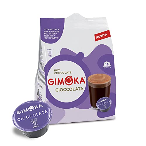 Gimoka - Kompatibel Für Nescafè - Dolce Gusto - 64 Kapsel - Geschmack SCHOKOLADE - Made In Italy - 4 Packungen Zu 16 Kapseln