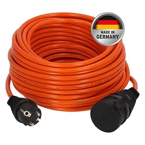 Brennenstuhl BREMAXX Verlängerungskabel (20m Kabel in orange, für den Einsatz im Außenbereich IP44, Stromkabel einsetzbar bis -35 °C, Öl- und UV-beständig, Made in Germany)