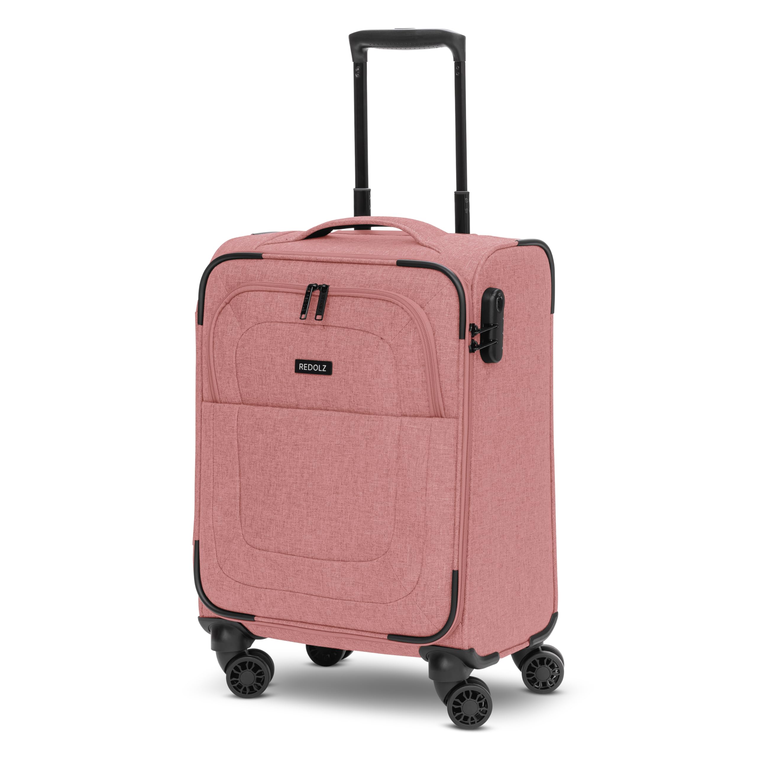 REDOLZ Cabin Weichschalen Kabinen-Koffer | Leichter Trolley mit 4 Doppelrollen für Damen & Herren 37 x 23 x 55 cm (Essentials 12)
