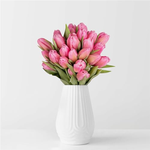 Tulpen, echte Blumen im 30er Bund, pink, Tulpenstrauß