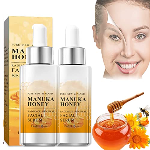 Crazylife Manuka Honey Face Serum,Crazylife Manuka Honey,Crazylife Honey Facial Serum - Moisturizing Nourishing Skin Brighten Skin Color Anti-Aging (2pc)