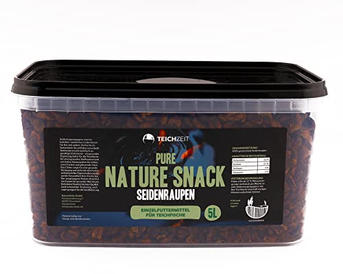NatureHolic - Teichzeit Pure Nature Snacks - Seidenraupen, Menge [ml]:5000 ml