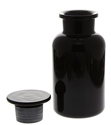 Apothekerglas Mironglas Violett-Glas, Kosmetex Apotherkerflasche mit Glasstopfen 250 ml, rund Miron
