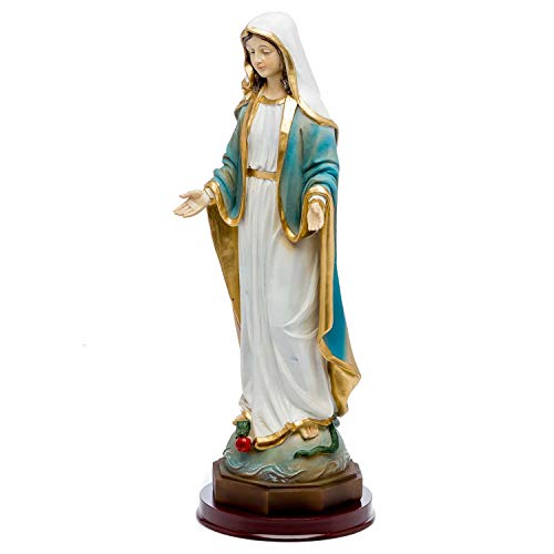 aubaho Heiligenfigur Maria 43cm Skulptur Figur Madonna Sculpture