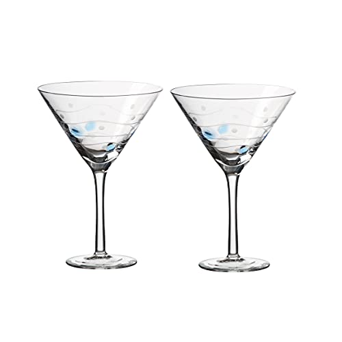 CRISTALICA Martiniglas Martinischale Mixgetränk Dessertkelch Party 2er Set 275ml Glas klar Hand-Made