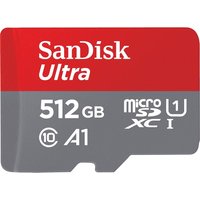 SanDisk Ultra - Flash-Speicherkarte (microSDXC-an-SD-Adapter inbegriffen) - 512GB - Class 10 - microSDXC UHS-I (SDSQUNR-512G-GN6TA)