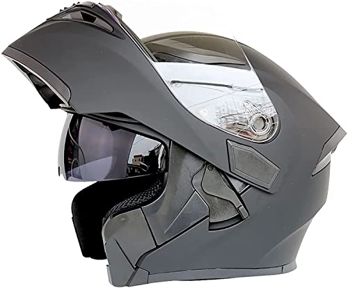 Motorradhelm Klapphelme,Integralhelm Motorradabsturzmodulte Helm ECE Genehmigte Motorradhelm Mit Sonnenblende,Modularer Motorrad Helm Aus ABS-Material,Zertifiziert DOT/ECE
