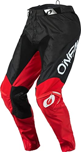O'NEAL | Motocross-Hose | Enduro Motorrad | Strapazierfähige Denierstoffe, Mit großer Bewegungsfreiheit, Athletische Passform | Pants Mayhem Hexx | Erwachsene | Schwarz Rot | Größe 42/58