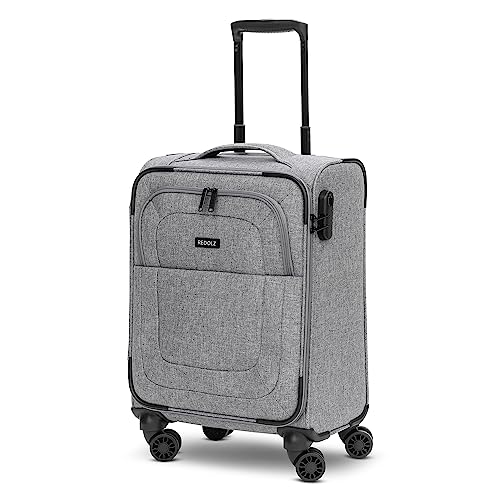 REDOLZ Essentials 12 Cabin Weichschalen Kabinen-Koffer | Leichter Trolley mit 4 Doppelrollen für Damen & Herren 37 x 23 x 55 cm